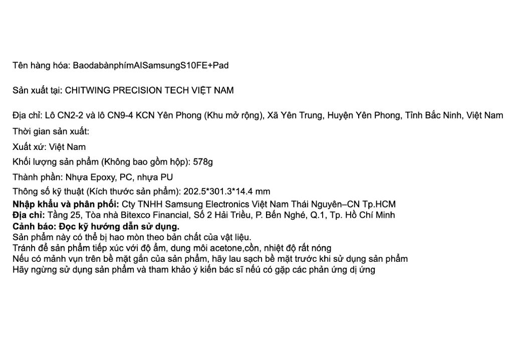 Bao da nắp gập Galaxy Tab S10 FE+ Samsung kèm bàn phím AI (Trackpad) Chính hãng - 9