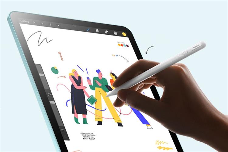 Bút cảm ứng Baseus Smooth Writing 3 Wired Charging Stylus Active Wireless Version Moon White BS-PS052 Màu Trắng