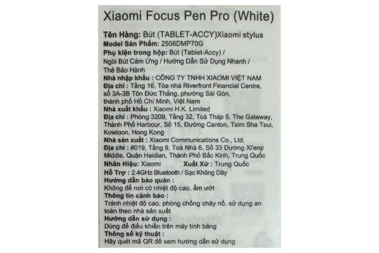 Bút cảm ứng Xiaomi Focus Pen Pro Màu Trắng