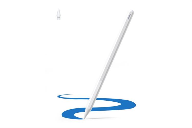 Bút cảm ứng Baseus Smooth Writing PS3 Pro 360° Touch Operation Wired Charging Stylus Moon White BS-PS054 Màu Trắng