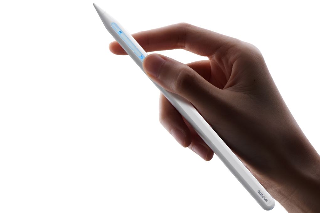 Bút cảm ứng Baseus Smooth Writing PS3 Pro 360° Touch Operation Wired Charging Stylus Moon White BS-PS054 Màu Trắng