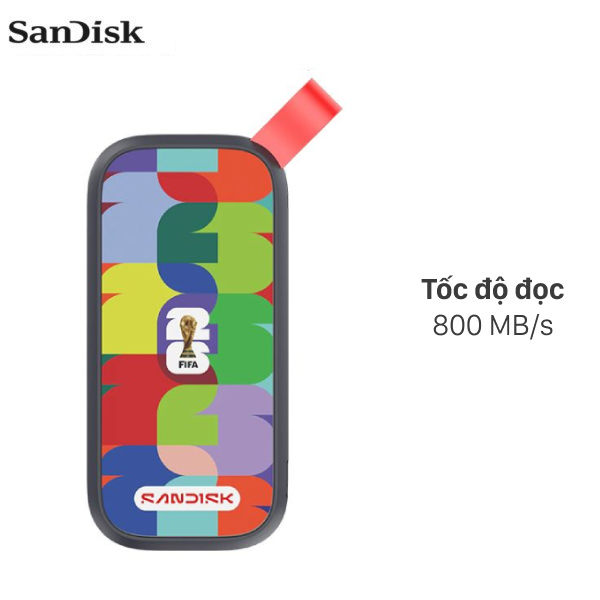Ổ cứng SSD 1TB Sandisk Portable SDSSDE30F FIFA World Cup 2026 Edition