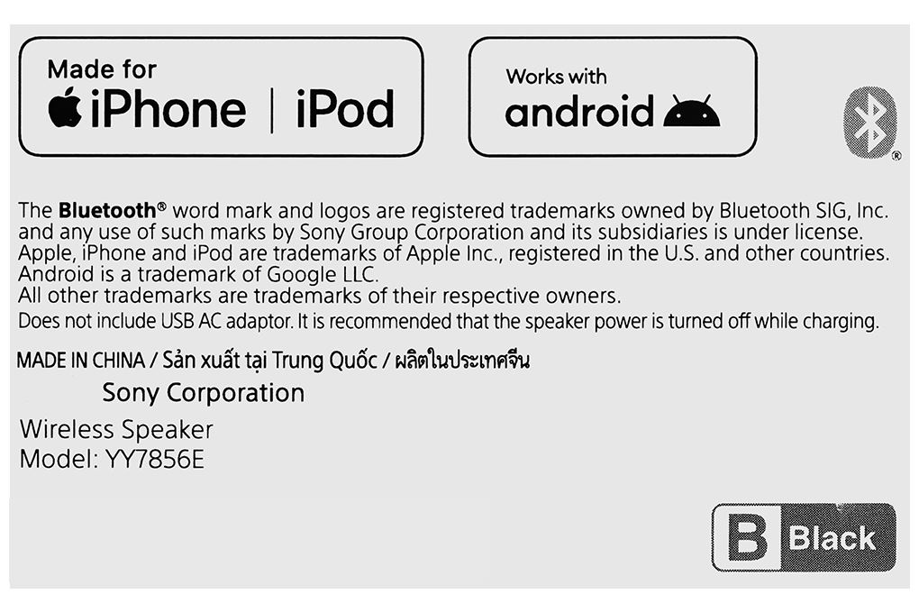 Loa Bluetooth Sony SRS-XB100 Màu Đen