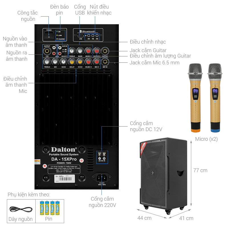 Loa kéo Dalton DA-15XPro