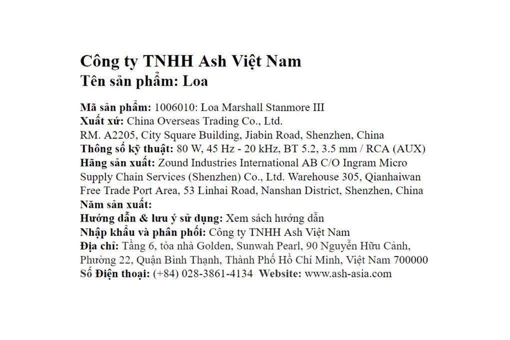 Loa Bluetooth Marshall Stanmore III Màu Nâu