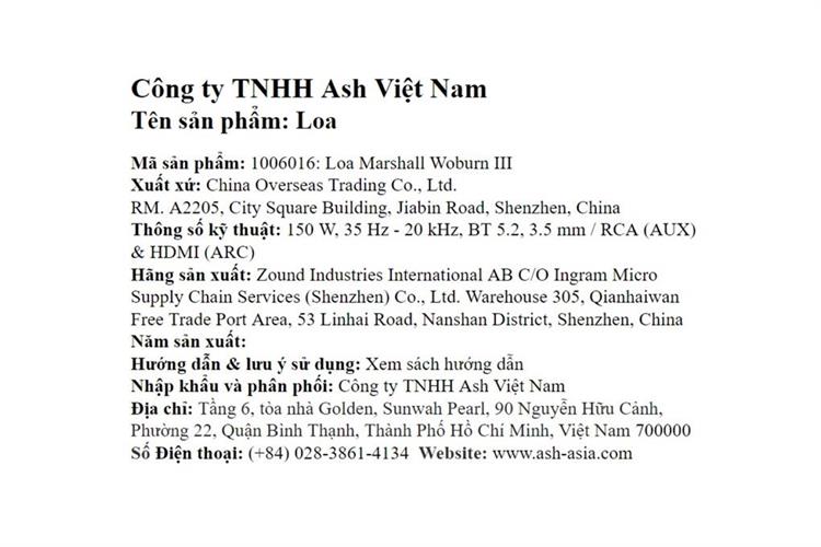 Loa Bluetooth Marshall Woburn III Màu Nâu
