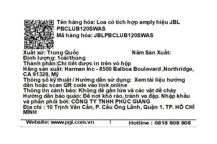 Loa Bluetooth JBL Partybox 120 Màu Trắng