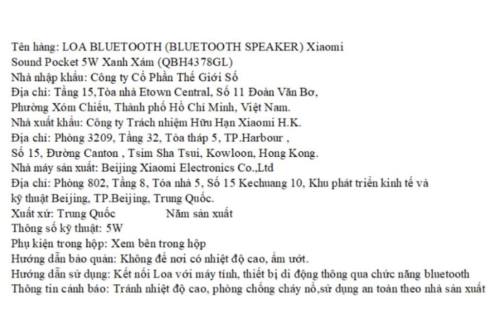 Loa Bluetooth Xiaomi Sound Pocket Màu Xanh Dương - Xám