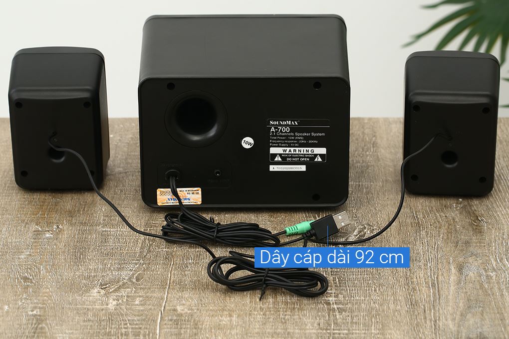 Loa vi tính Bluetooth Soundmax A700 Màu Đen