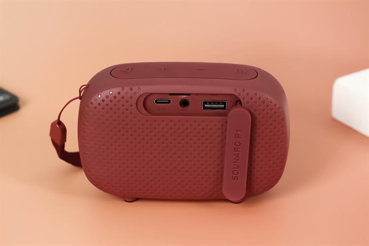 Loa Bluetooth Sounarc P1 Portable Speaker Màu Đỏ đô