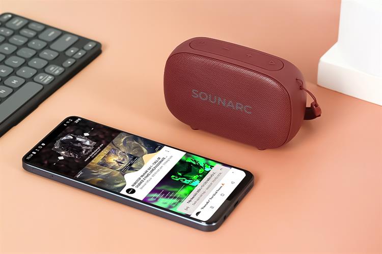 Loa Bluetooth Sounarc P1 Portable Speaker Màu Đỏ đô