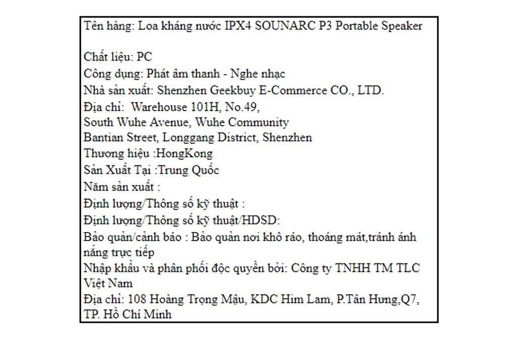 Loa Bluetooth Sounarc P3 Portable Speaker Màu Xanh rêu