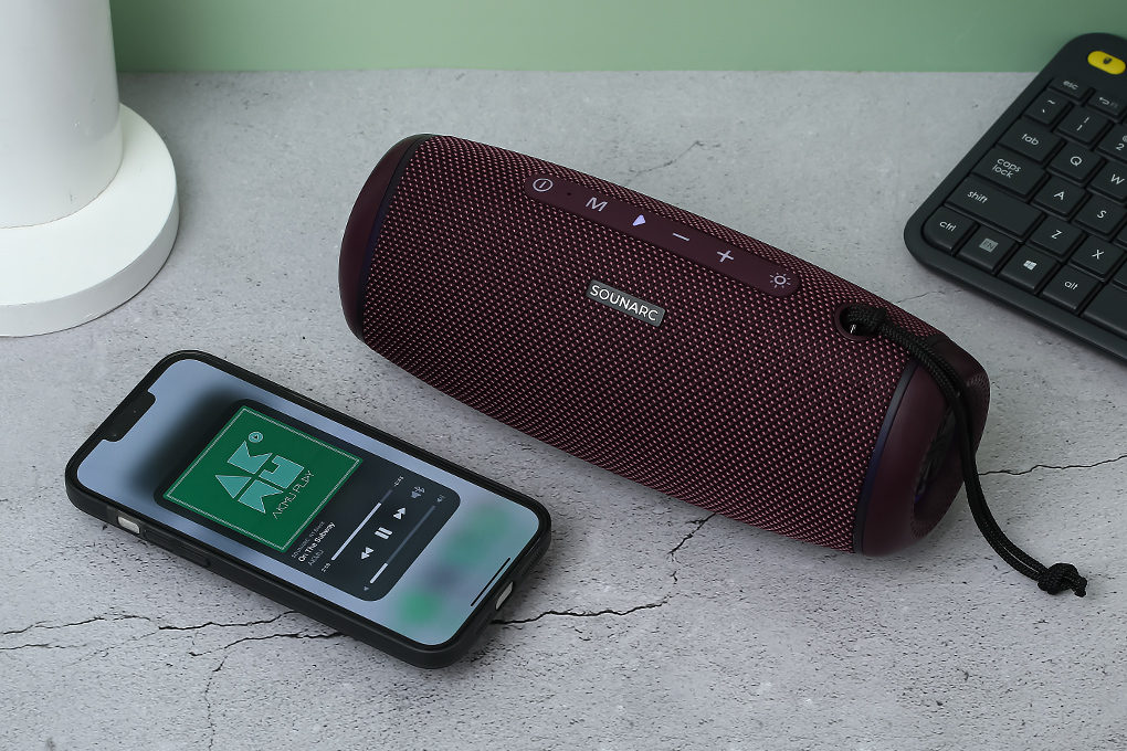 Loa Bluetooth Sounarc R1 Portable Speaker Màu Đỏ đô