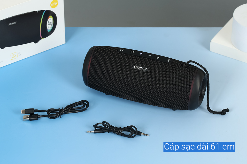 Loa Bluetooth Sounarc R1 Portable Speaker Màu Đen