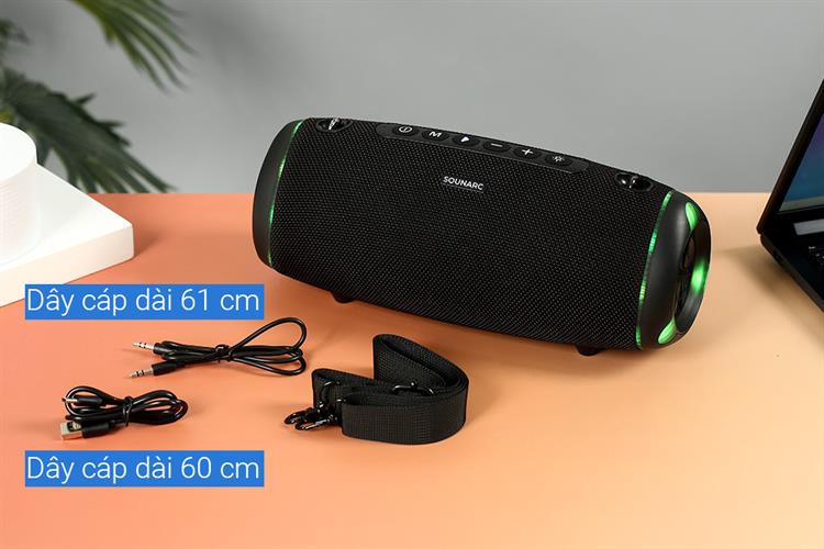 Loa Bluetooth Sounarc R2 Portable Speaker Màu Đen