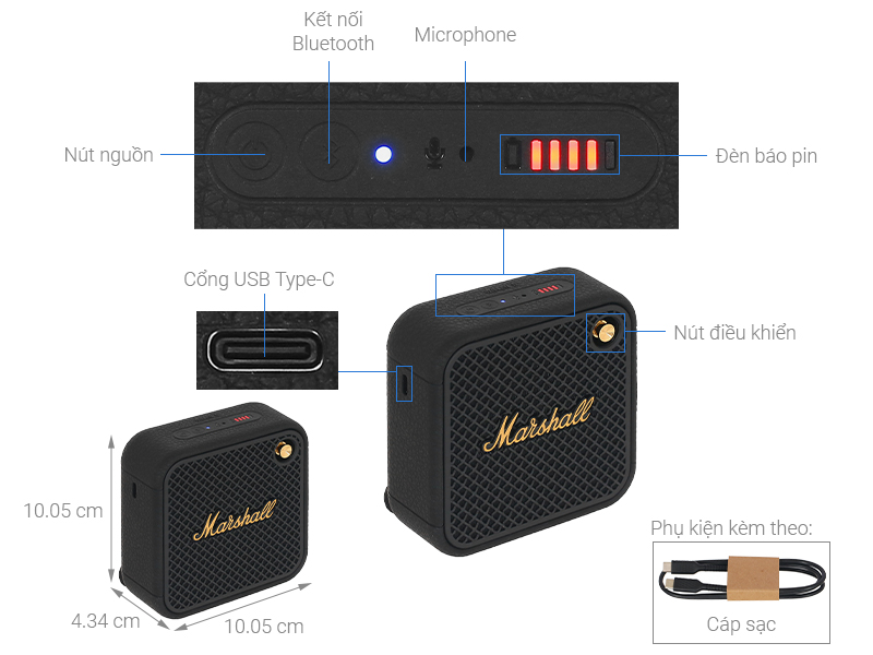 Loa Bluetooth Marshall Willen II