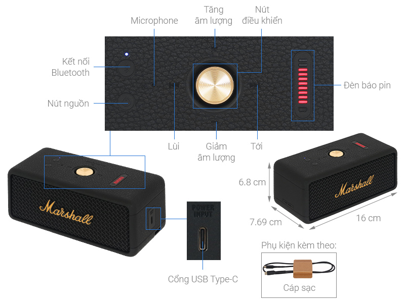 Loa Bluetooth Marshall Emberton III