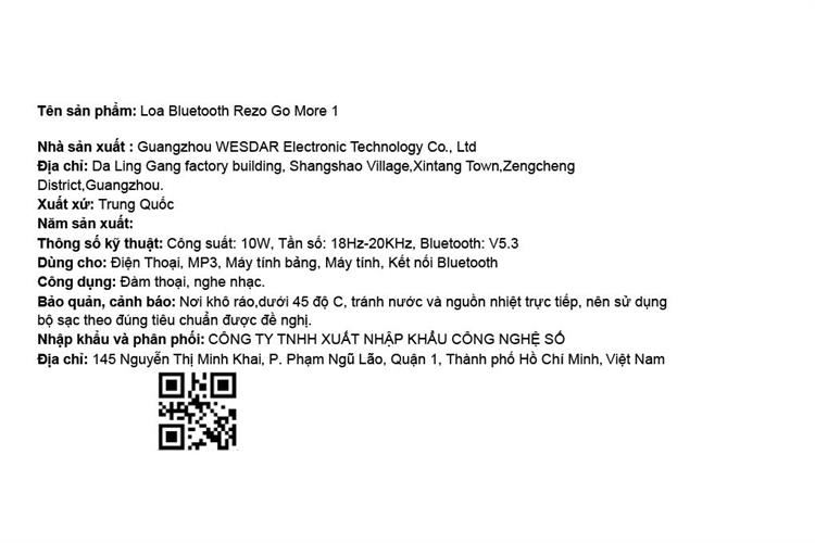 Loa Bluetooth Rezo Go More 1 Màu Đỏ