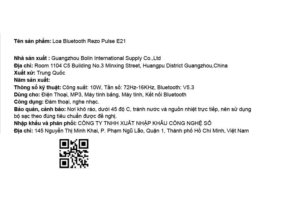 Loa Bluetooth Rezo Pulse E21 - 17