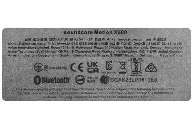 Loa Bluetooth soundcore Motion X600 Màu Đen