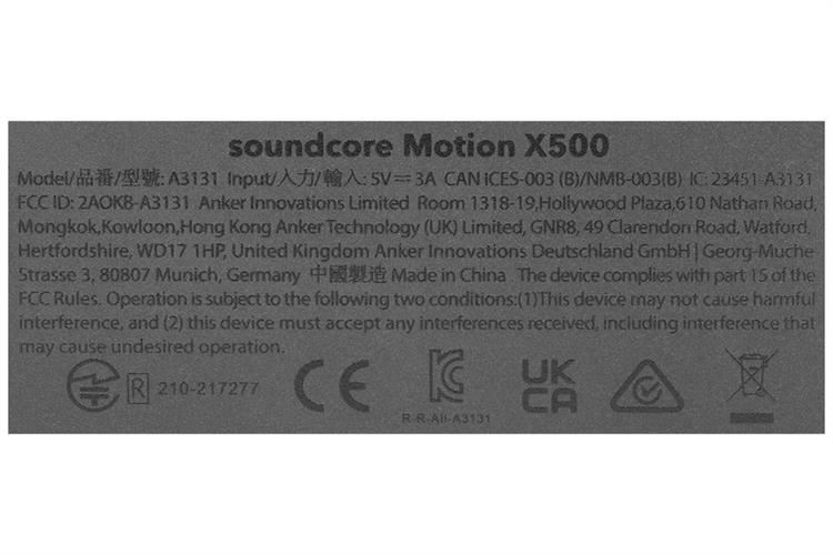 Loa Bluetooth soundcore Motion X500 Màu Đen