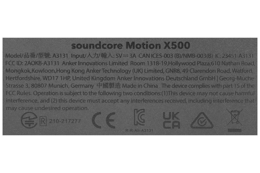 Loa Bluetooth soundcore Motion X500 Màu Đen
