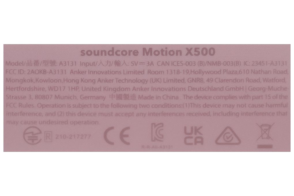 Loa Bluetooth soundcore Motion X500 Màu Hồng