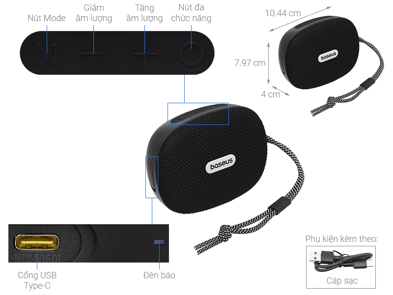 Loa Bluetooth Baseus AeQur 35 Pro Air