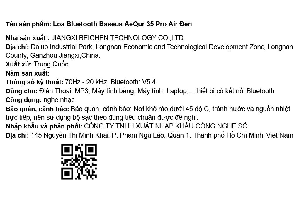 Loa Bluetooth Baseus AeQur 35 Pro Air - 14