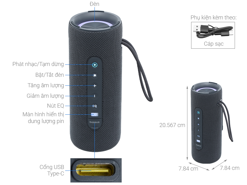 Loa Bluetooth Baseus AeQur 30 Air