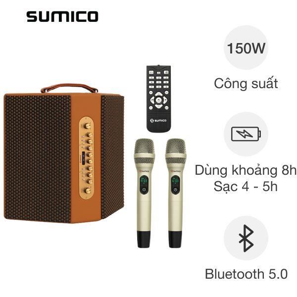 Loa karaoke xách tay Sumico Hexagon 150W
