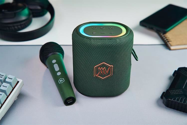 Loa Bluetooth Alpha Works AW- SONIK Plus Màu Xanh dương - Xanh lá