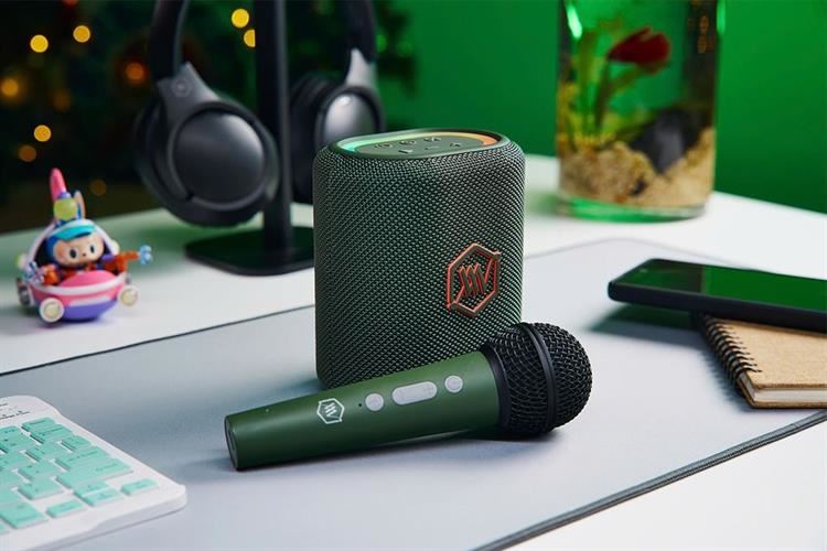 Loa Bluetooth Alpha Works AW- SONIK Plus Màu Xanh dương - Xanh lá