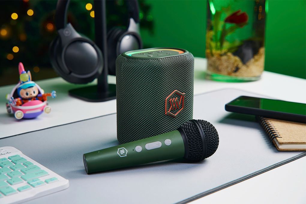 Loa Bluetooth Alpha Works AW- SONIK Plus Màu Xanh dương - Xanh lá