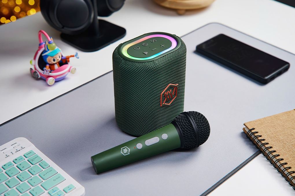 Loa Bluetooth Alpha Works AW- SONIK Plus Màu Xanh dương - Xanh lá