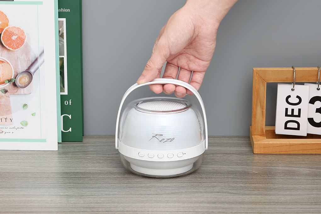 Loa Bluetooth Rezo K1 2 Mic Màu Trắng