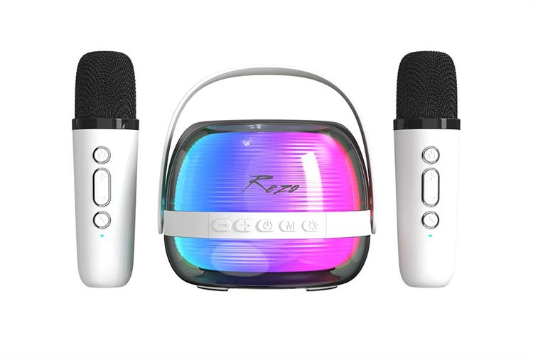Loa Bluetooth Rezo K1 2 Mic Màu Trắng