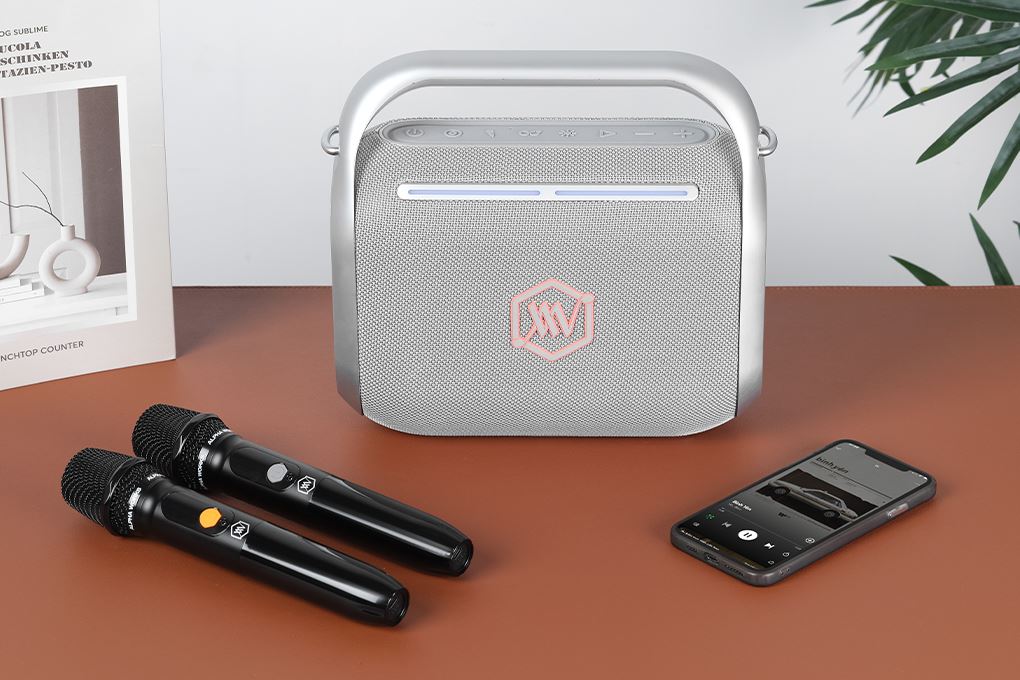 Loa Bluetooth Party Alpha Works Sonik 120 VNE Màu Xám