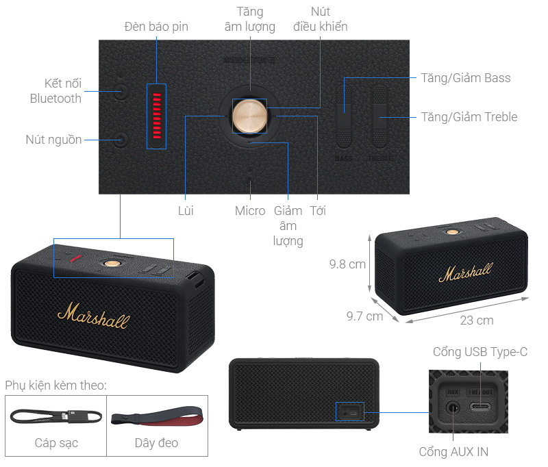 Loa Bluetooth Marshall Middleton II