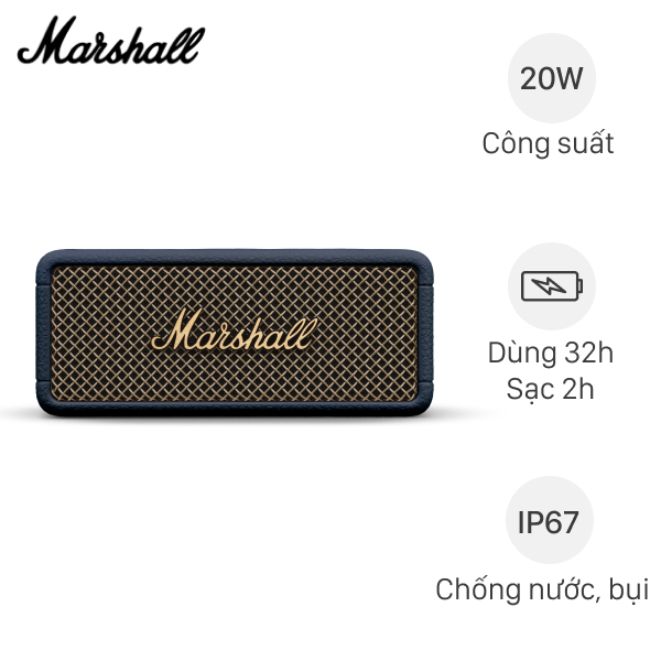 Loa Bluetooth Marshall Emberton III Xanh Bóng Đêm