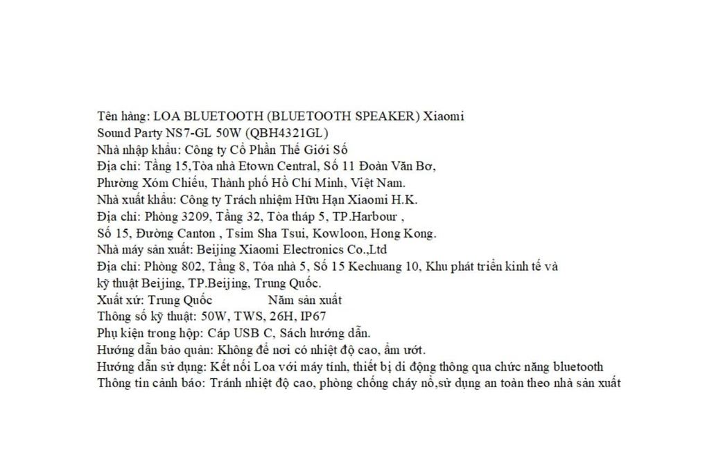 Loa Bluetooth Xiaomi Sound Party Màu Đen