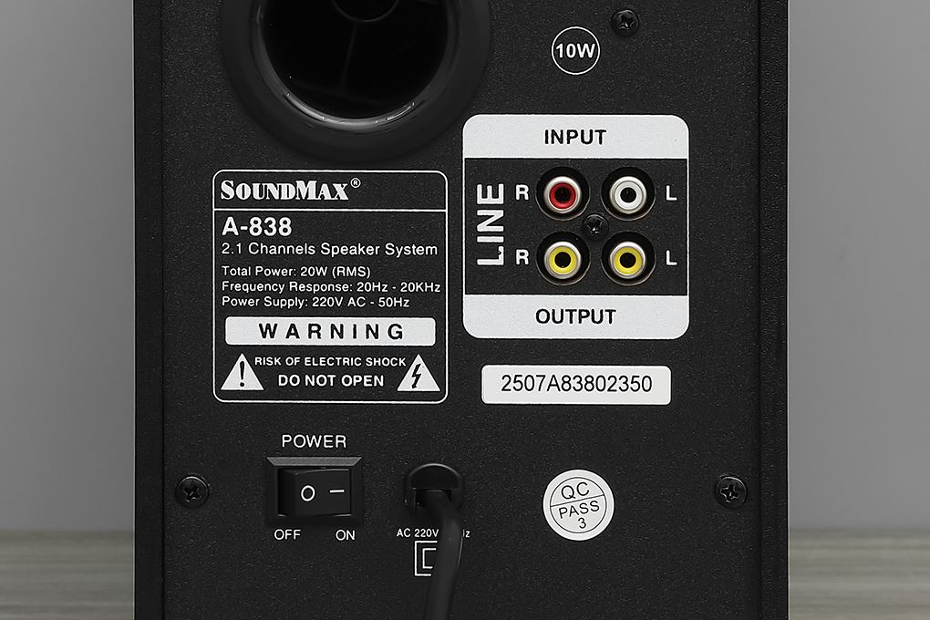 Loa vi tính Bluetooth SoundMax A838/2.1 Màu Đen