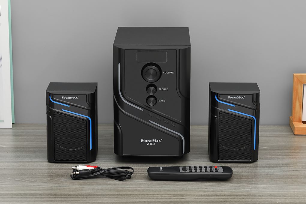 Loa vi tính Bluetooth SoundMax A838/2.1 Màu Đen