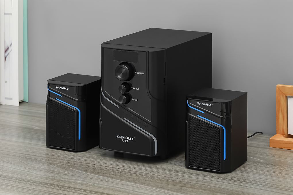 Loa vi tính Bluetooth SoundMax A838/2.1 Màu Đen