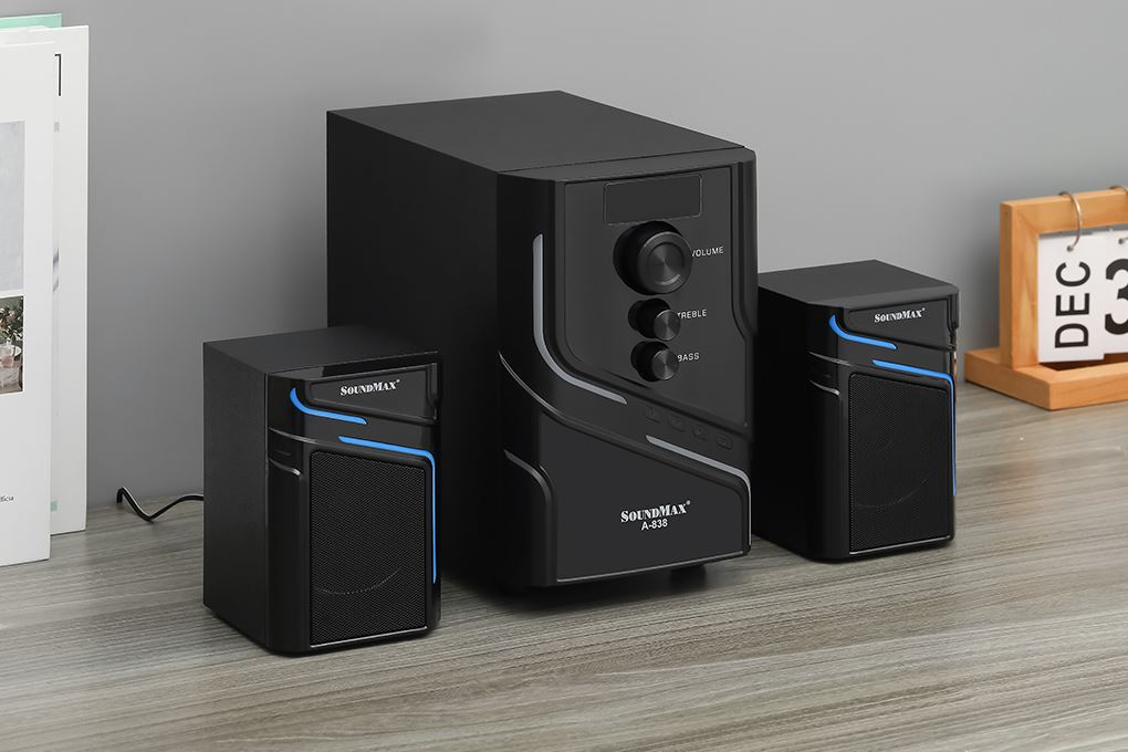 Loa vi tính Bluetooth SoundMax A838/2.1 Màu Đen