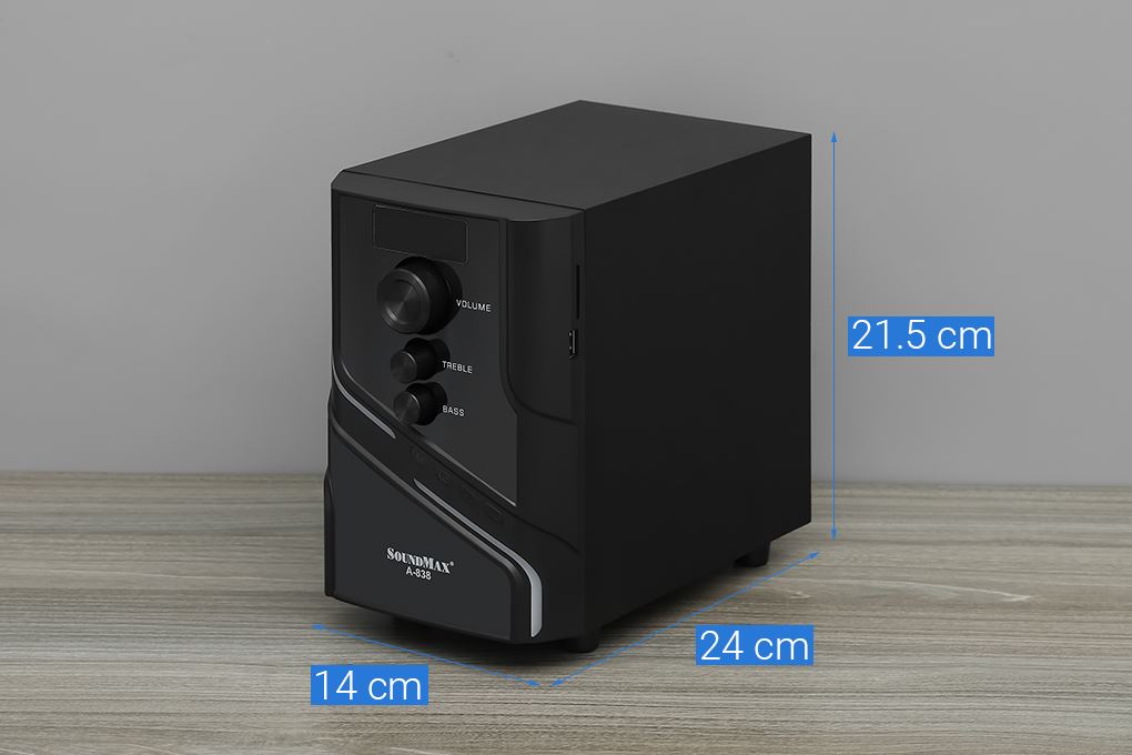 Loa vi tính Bluetooth SoundMax A838/2.1 Màu Đen