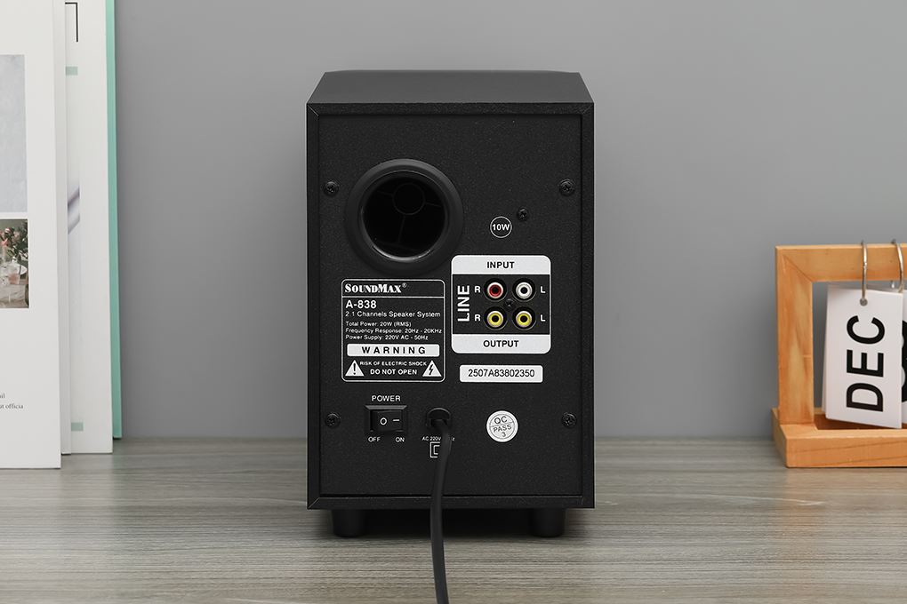 Loa vi tính Bluetooth SoundMax A838/2.1 Màu Đen