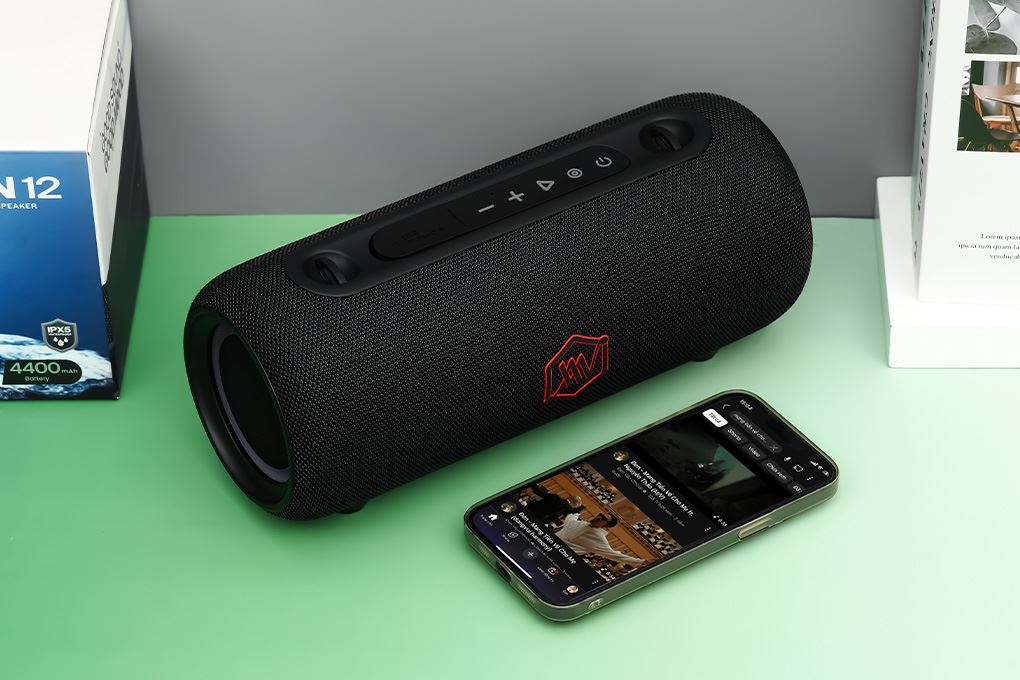 Loa Bluetooth Alpha Works AW-IKON12 Màu Đen