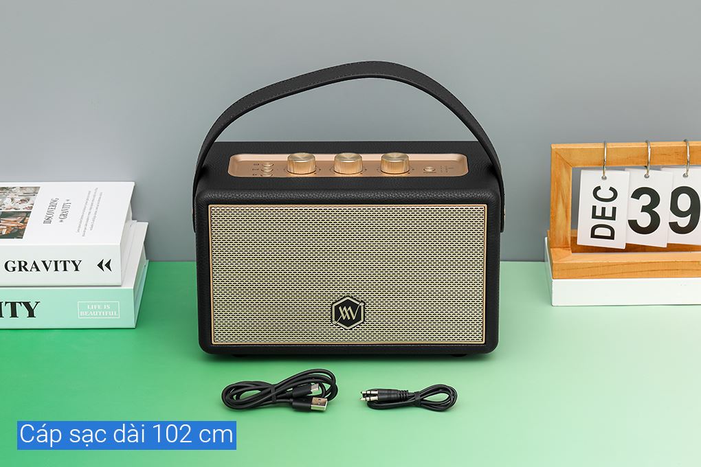 Loa Bluetooth Alpha Works AW-W89 Màu Đen - Vàng