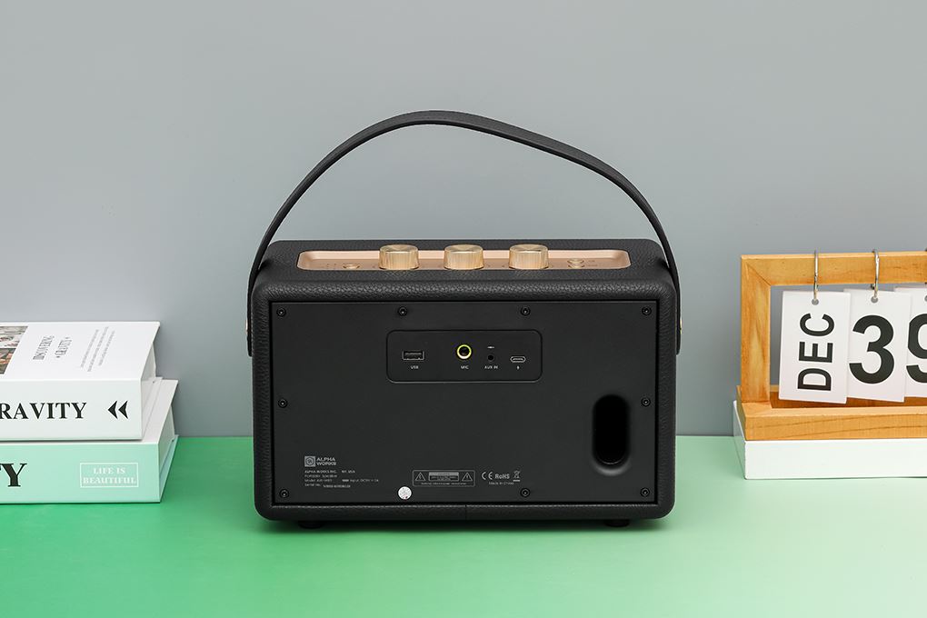 Loa Bluetooth Alpha Works AW-W89 Màu Đen - Vàng